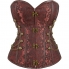 Corset élégant marron met en valeur une silhouette sophistiquée