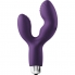 Vibromasseur double avec 10 fonctions, en silicone violet.