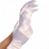 Gants courts en lingerie, couleur blanc.