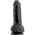 Gode réaliste king cock 7'' noir avec ventouse