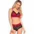 Leg avenue ensemble dentelle et satin noir et rouge