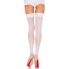 Collant leg avenue avec couture et dentelle sur le dessus blanc