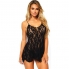 Leg avenue chemise en dentelle noire avec string assorti