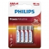 Piles alcalines aaa pour appareils électroniques compacts.