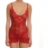 Camisole rouge avec finition jupe