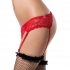 Description : string sensuel avec porte-jarretelles en dentelle.