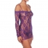 Robe violette, en dentelle, sexy, pour des occasions spéciales.